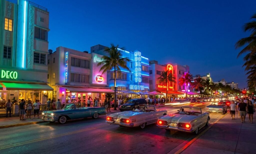 Ocean Drive Night Captions