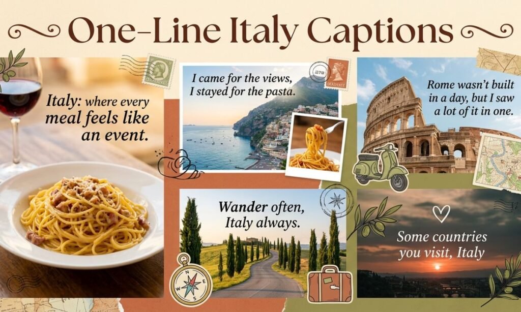 One-Line Italy Captions