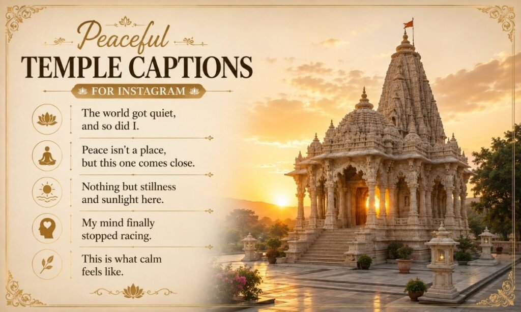 Peaceful Temple Captions for Instagram