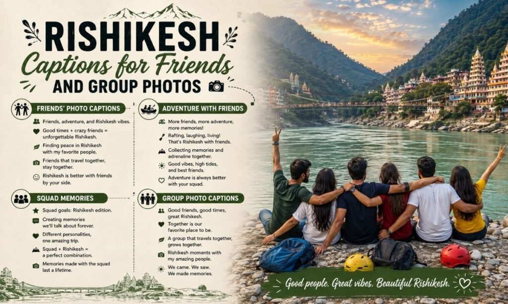 Rishikesh Captions for Friends and Group Photos