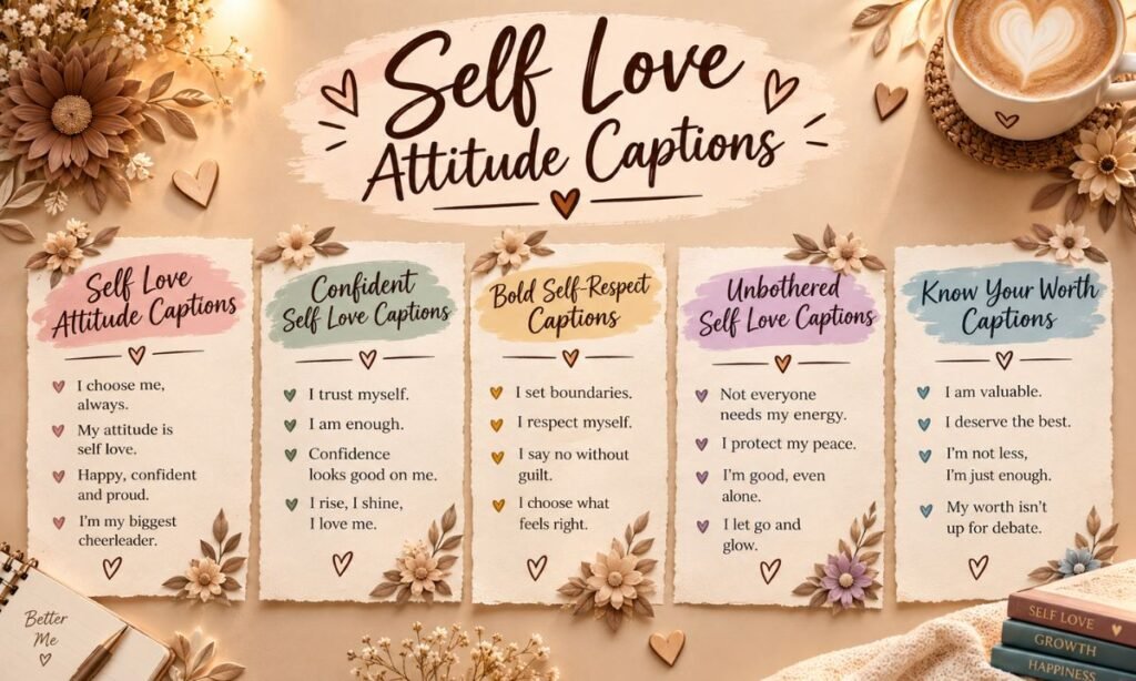 Self Love Attitude Captions