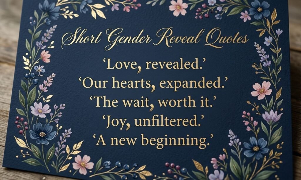 Short Gender Reveal Quotes
