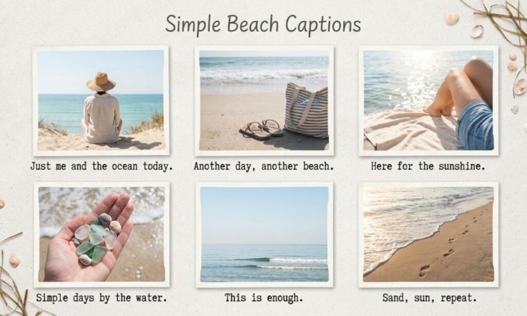 Simple Beach Captions