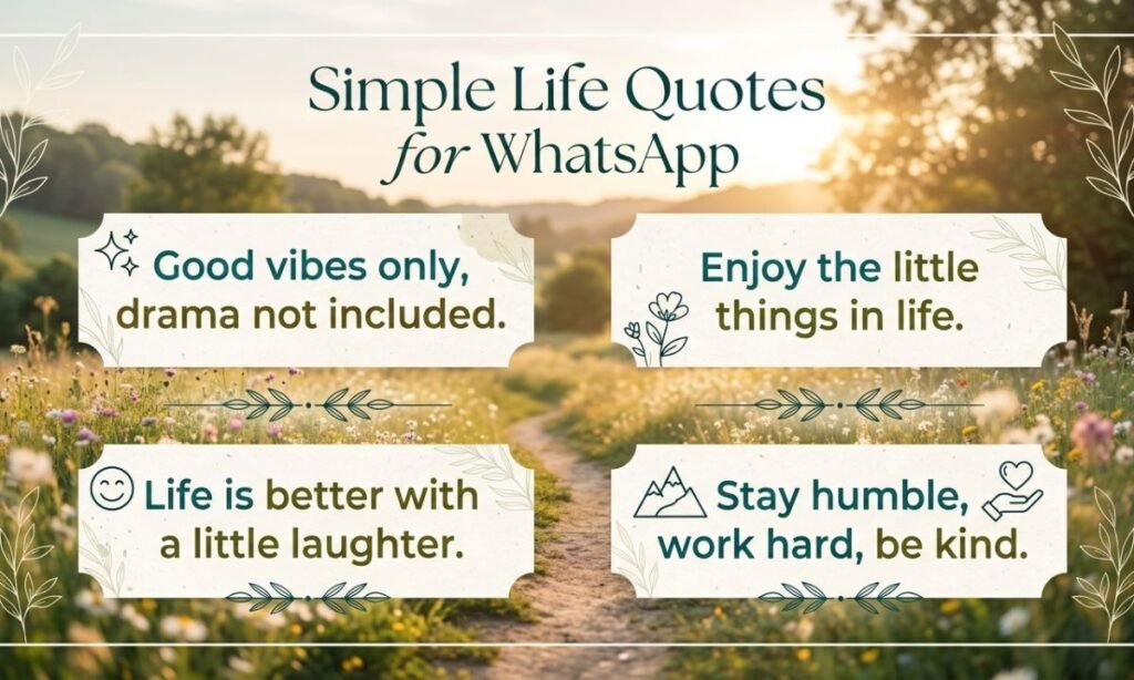 Simple Life Quotes for WhatsApp