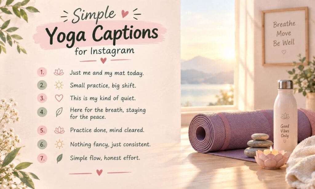 Simple Yoga Captions for Instagram