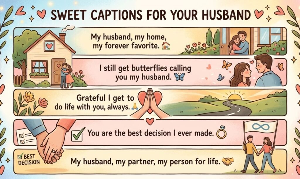 Sweet Captions for Your Husband