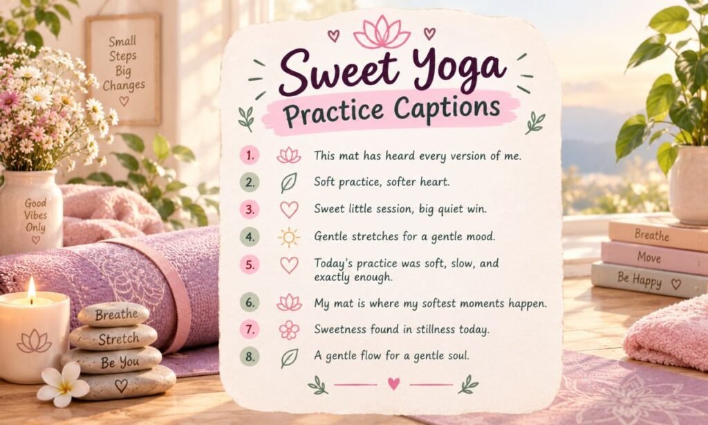 Sweet Yoga Practice Captions