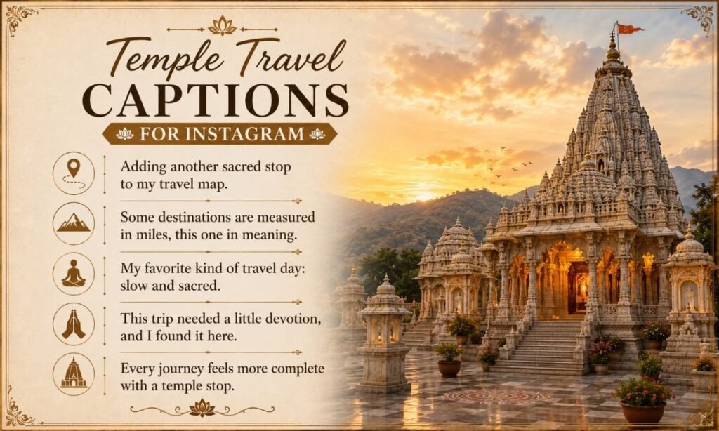Temple Travel Captions for Instagram