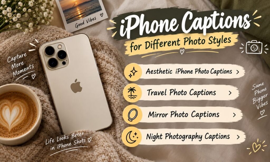 iPhone Captions for Different Photo Styles