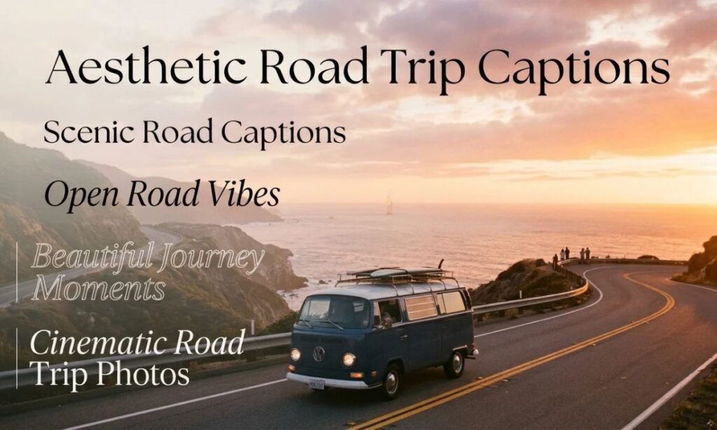 Aesthetic Road Trip Captions                             
