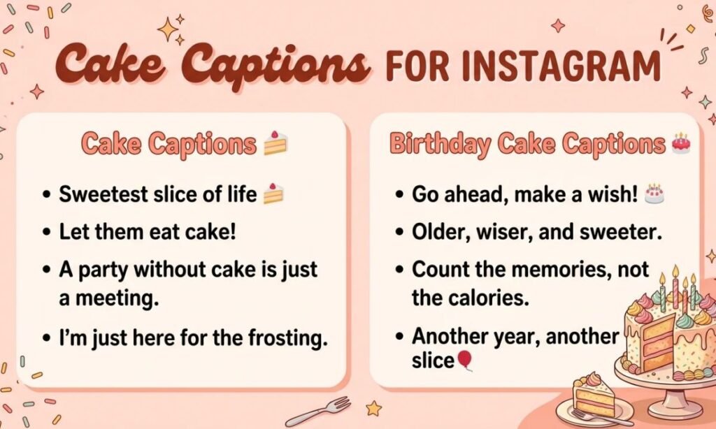 Cake Captions for Instagram