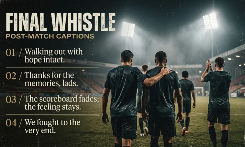 Final Whistle Post-Match Captions