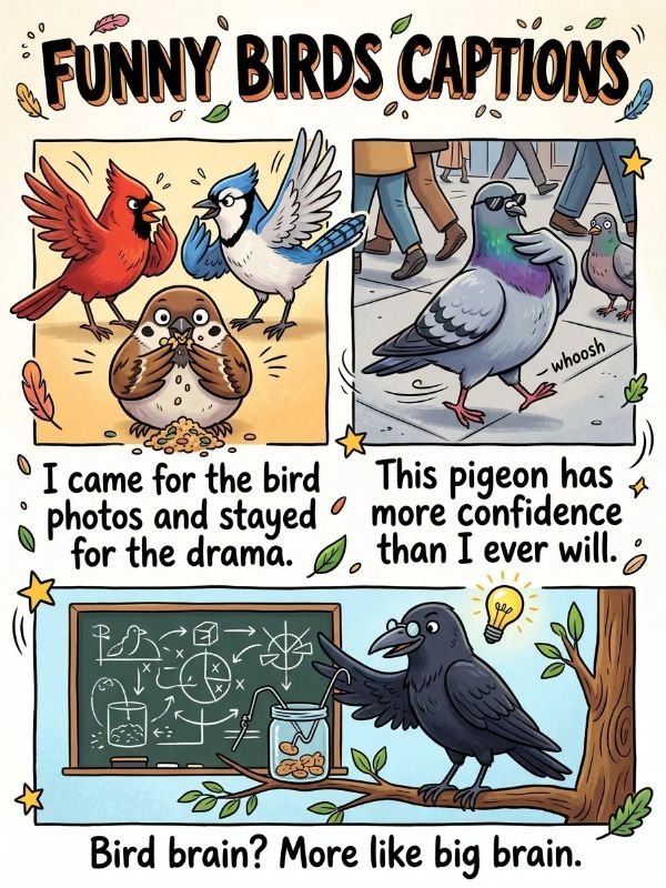 Funny Birds Captions