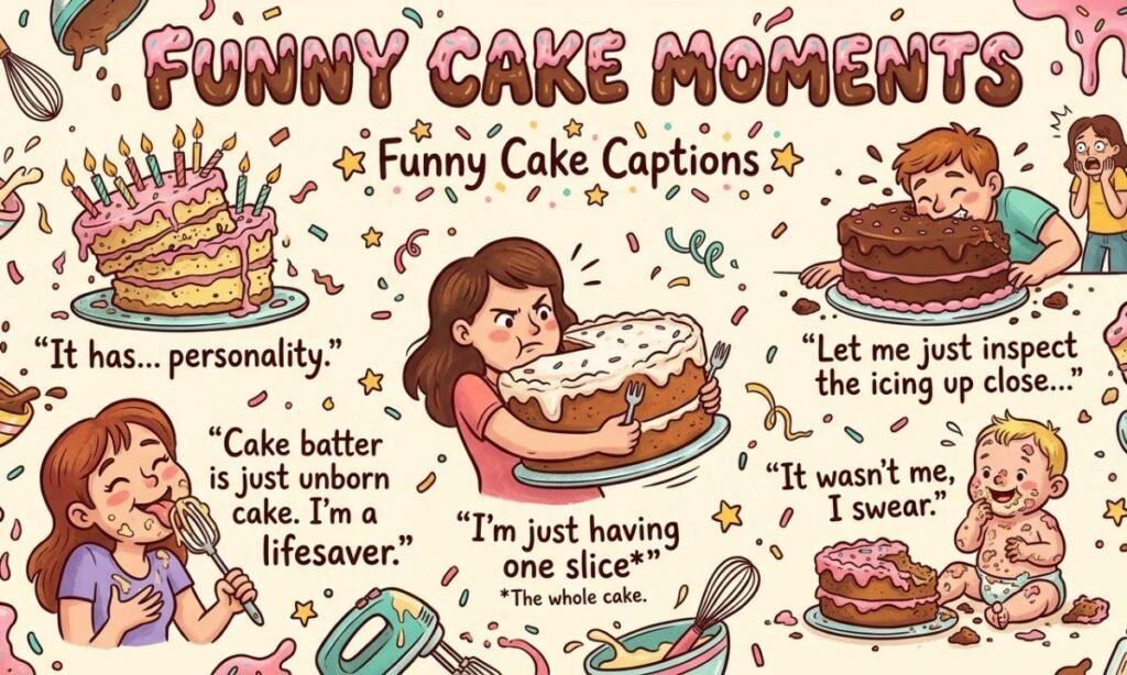 Funny Cake Captions