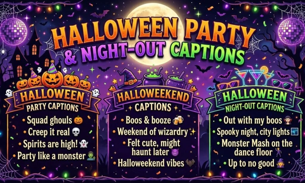 Halloween Party and Night-Out Captions