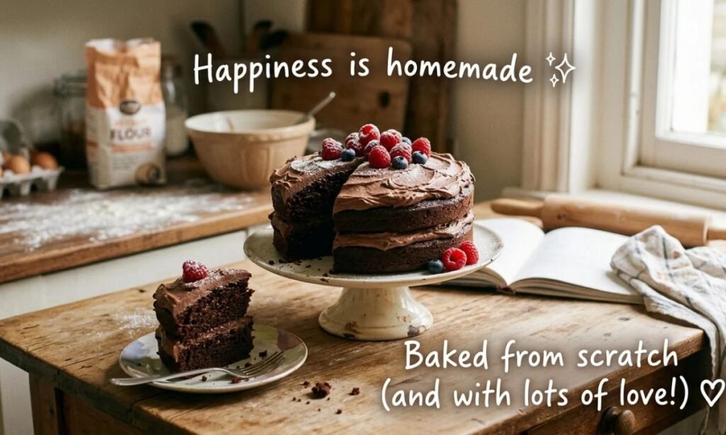 Homemade Cake Captions