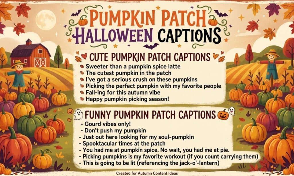 Pumpkin Patch Halloween Captions