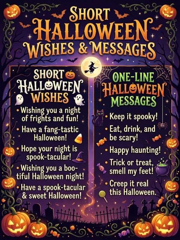 Short Halloween Wishes and Messages