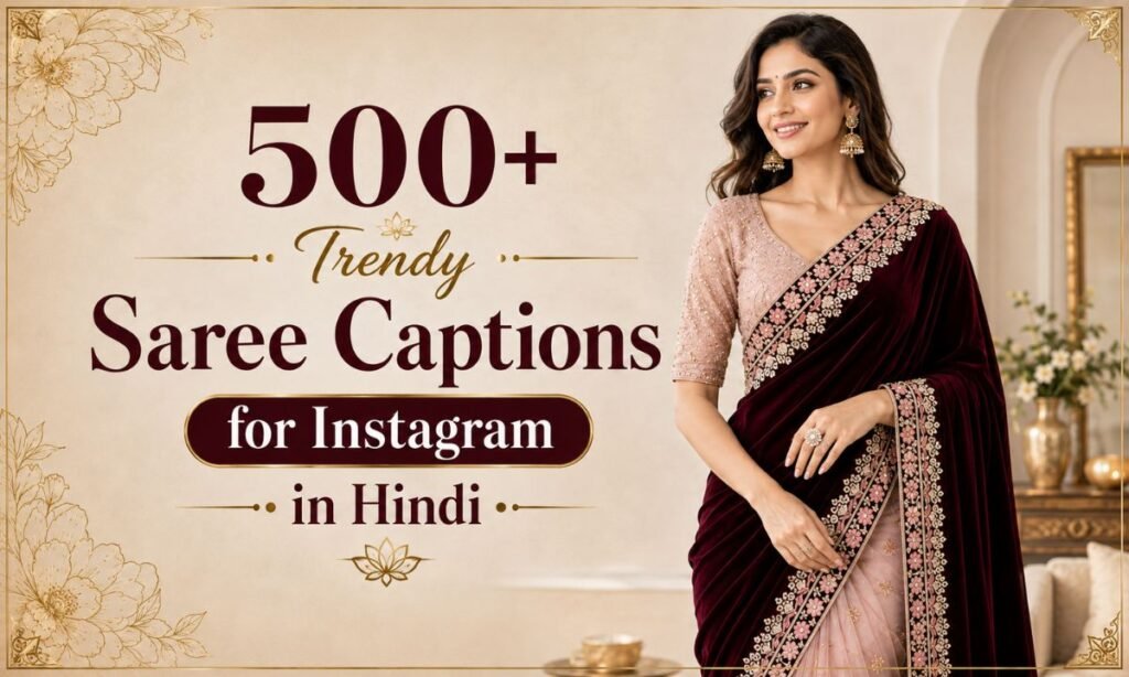 500+ Trendy Saree Captions for Instagram in Hindi