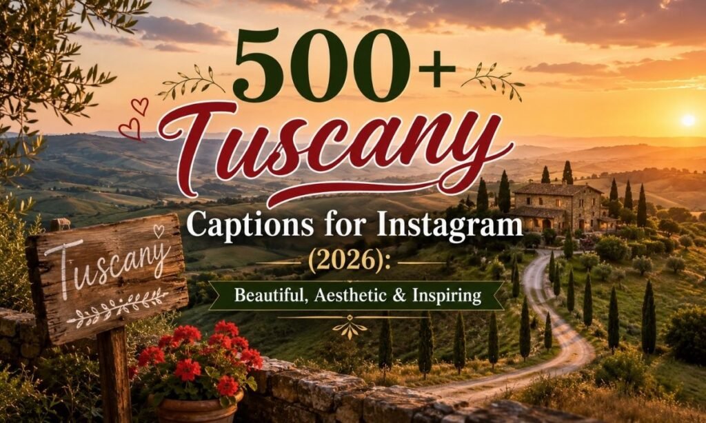 500 Tuscany Captions for Instagram 2026