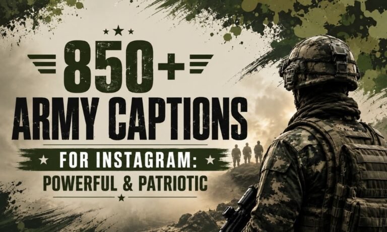850+ Army Captions for Instagram Powerful & Patriotic