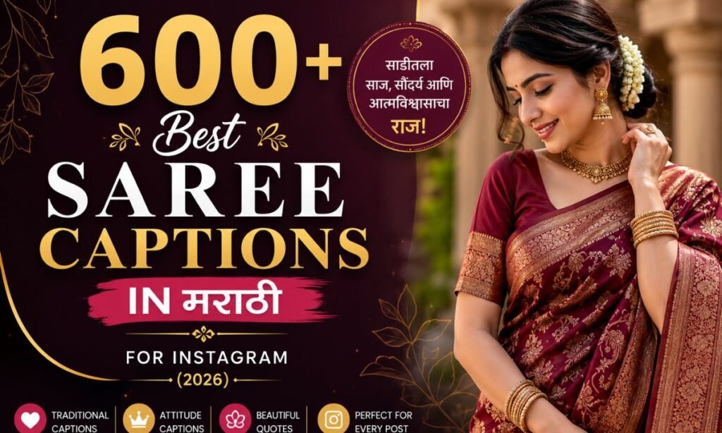 _Best Saree Captions in Marathi for Instagram