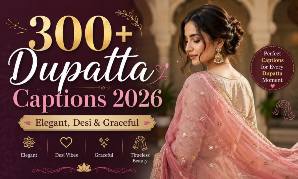 Dupatta Captions