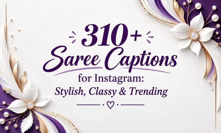 Saree Captions
